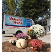 Vander Hyde service truck in Grand Rapids offering plumbing, heating, cooling, and electrical help