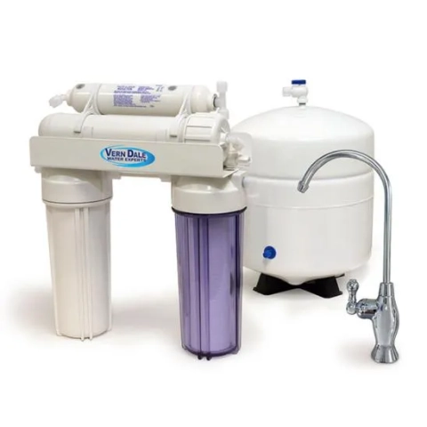 Multi-stage reverse osmosis water filter system for residential use by Vern Dale's Water Center 