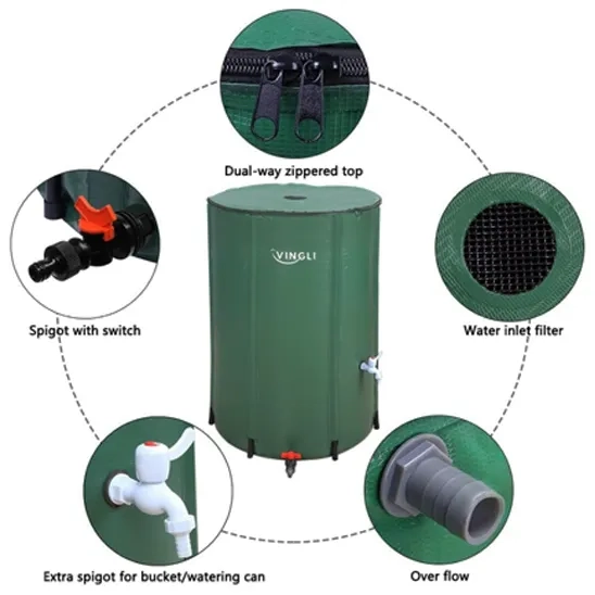 Vingli 100 Gallon Collapsible rainwater barrel 