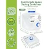 Vita Flex food-grade space-saving water container dimension and material infographic
