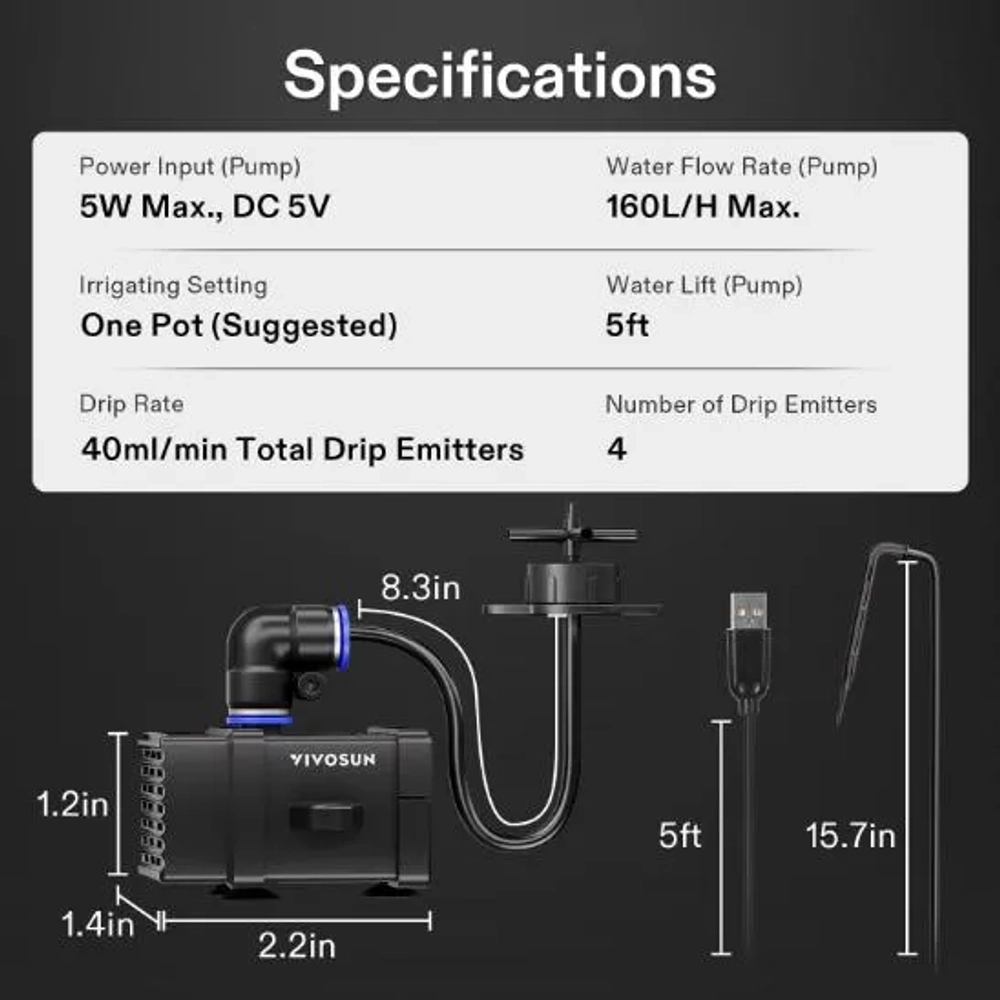 Vivosun FlexFeed Drip Irrigation Kit