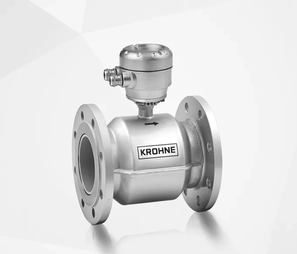 WATERFLUX 3070 F electromagnetic water meter by KROHNE for CT measurement and district potable water metering. (Character Count: 104)