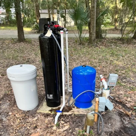 Water softener and pump installation by Affordable Well Pump Services for clean well water.