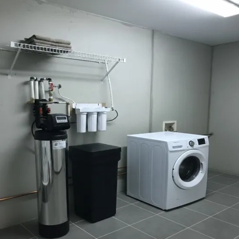 Pro-Flo water softener with triple filtration system installed by NC Water Heaters.