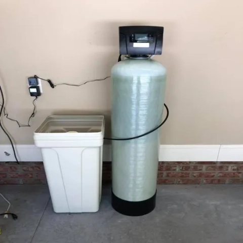 Tri-State Water Systems water softener with a high-capacity resin tank and digital control valve.