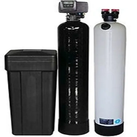 Water Rehab water softener with digital control valve and black brine tank for hard water treatment