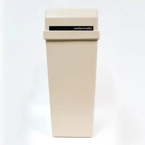 Automatic SEV 17 water softener (47kg dry weight, 1100mm high) with one-piece roto-moulded plastic cabinet.