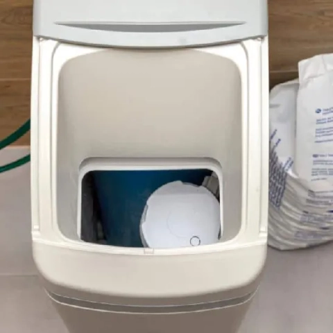 Close-up of a residential water softener installation by Lascko Services to improve water quality.