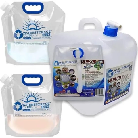 WaterStorageCube BPA-Free Premium Collapsible Water Container Bundle