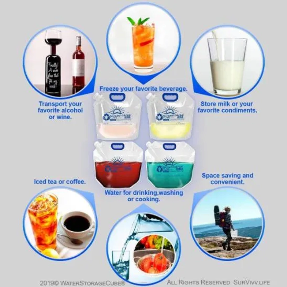WaterStorageCube BPA-Free Premium Collapsible Water Container Bundle