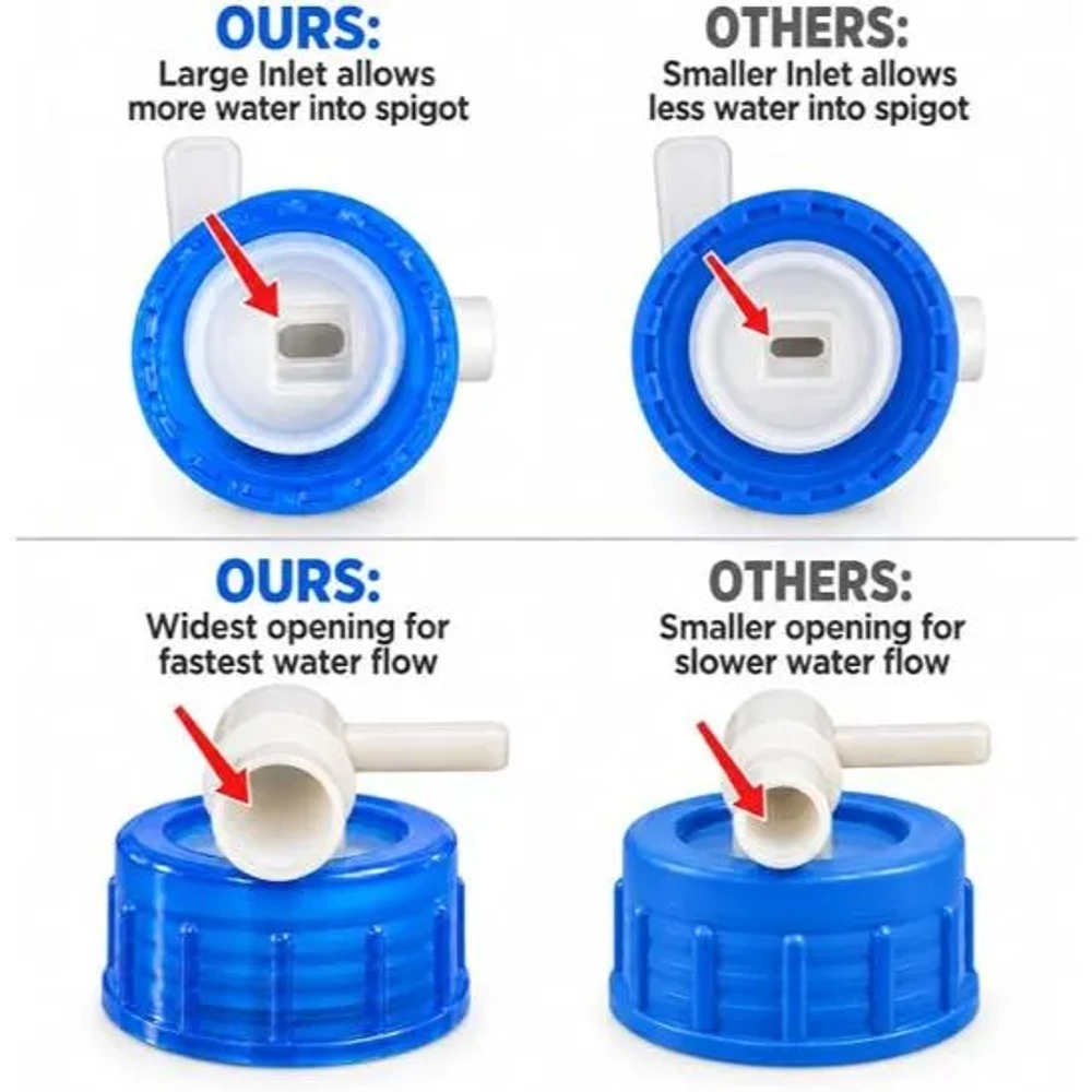 WaterStorageCube Collapsible Water Container with Spigot-2.6 Gal (2-Pack)