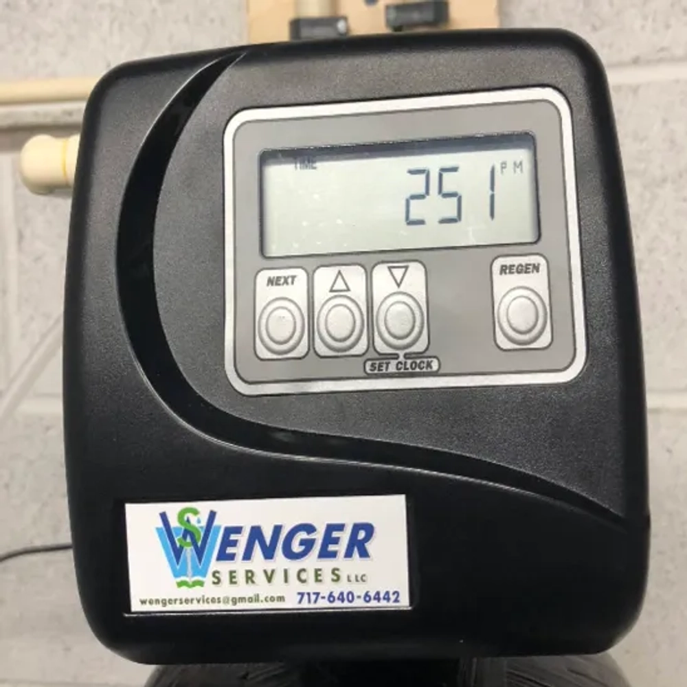 Programmable digital display metering valve head used to monitor real-time regeneration loops for Wenger Services LLC