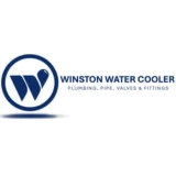 Winston Water Cooler profile logo featuring circular W emblem and blue lettering