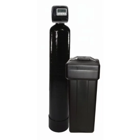 Residential PS Series water softener system with digital display for hard water treatment.