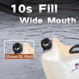 Yordify collapsible water container profile image showing 35mm wide mouth fill port