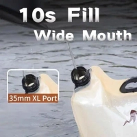 Yordify collapsible water container profile image showing 35mm wide mouth fill port