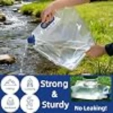 : avla brand profile graphic highlighting strong and sturdy leak-free water containers outdoors