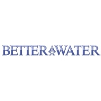 Blue logo for Better Water LLC featuring a smiling water drop for water purification systems.