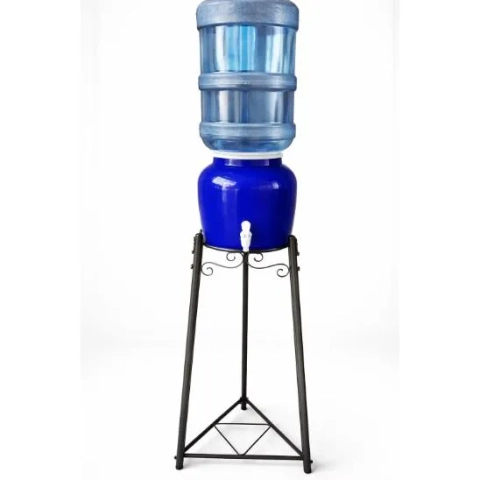 Crock Water Dispenser Metal Stand 33"-Metal Black
