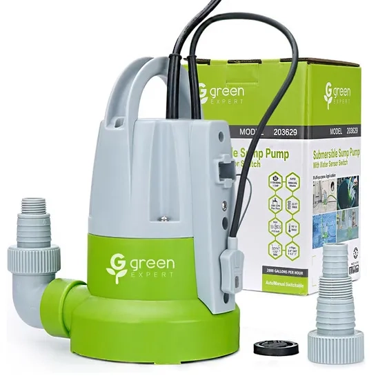 green expert submersible sump pump