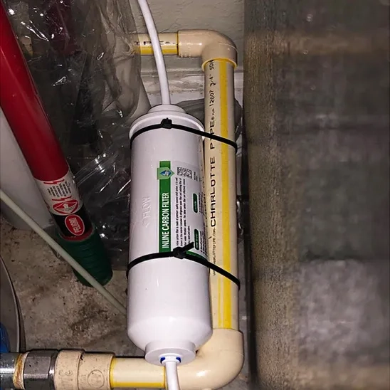 Membrane Solutions Inline Filter easily installed next to the pipe without requiring additional space.