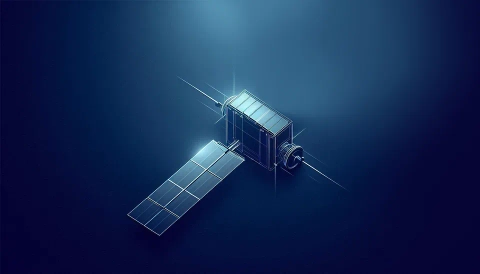 MODIS satellite in orbit; symbolizes Terra and Aqua for remote sensing research.