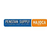 Storefront for Penstan Supply plumbing dealer showing company signage and service vehicles