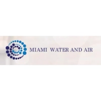 Miami Water & Air logo with modern sans-serif text, representing high-performance water treatment and air purification systems in Miami-Dade