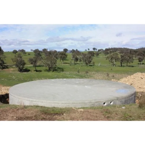 120,000L concrete tank by ACT Concrete Water Tanks Sydney, poured on-site with no floor-wall joins.