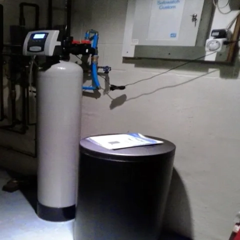 Culligan Aquasential Whole Home PFAS Water Filter, certified to reduce total PFAS by up to 99.9% using dual-tank filtration.