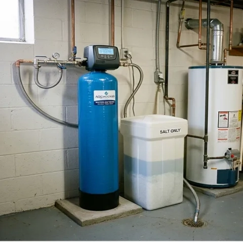 Professional water softener installation in Cape Girardeau by Dickenschrauf Plumbing and Heating.